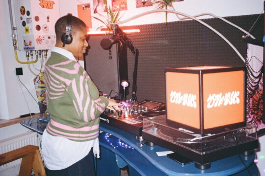 okcandice at the decks during a radio boradcast